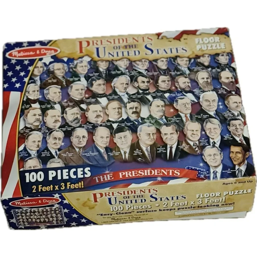 Melissa and Doug presidents of the United States floor puzzle, 2‘ x 3‘‎